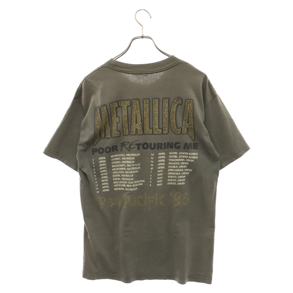 VINTAGE(ヴィンテージ) 90s METALLICA メタリカ プリント 半袖Tシャツ カットソー カーキ