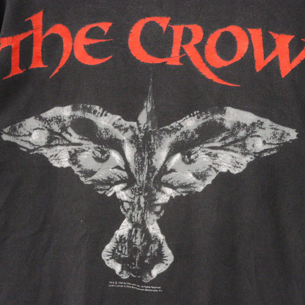 VINTAGE(ヴィンテージ) 90s THE CROW クロウ 飛翔伝説 ムービー プリント 半袖Tシャツ カットソー ブラック