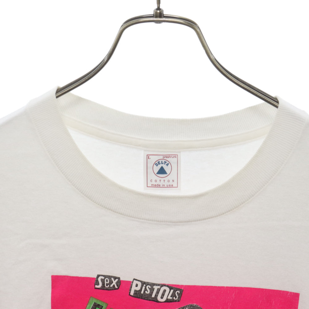VINTAGE(ヴィンテージ) 90s SEX PISTOLS JAMIE REID セックスピトルズ ファックフォーエバー プリント 半袖Tシャツ カットソー ホワイトxピンク