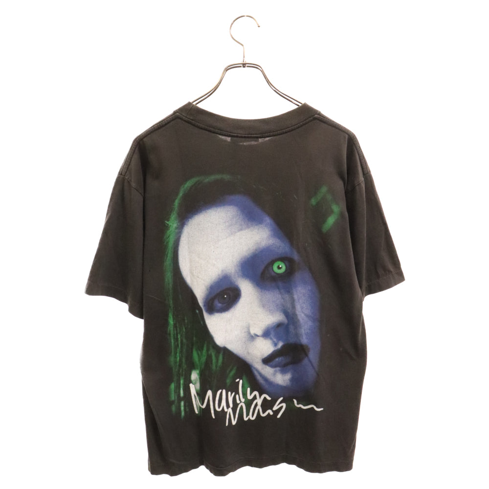 VINTAGE(ヴィンテージ) 00s VINTAGE MARILYN MANSON マリリンマンソン 両面プリント半袖Tシャツ カットソー ヴィンテージ ブラック