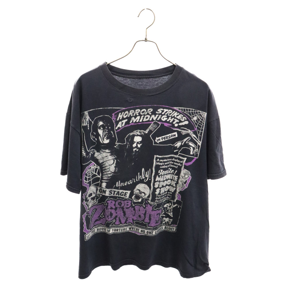 VINTAGE(ヴィンテージ) 90s VINTAGE ROB ZOMBIE ロブゾンビ フロントプリント半袖Tシャツ カットソー ブラック ヴィンテージ