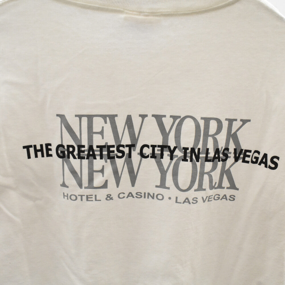 VINTAGE(ヴィンテージ) 00s NEWYORK NEWYORK HOTEL CASINO ニューヨークホテル カジノプリント 半袖Tシャツ カットソー ホワイト