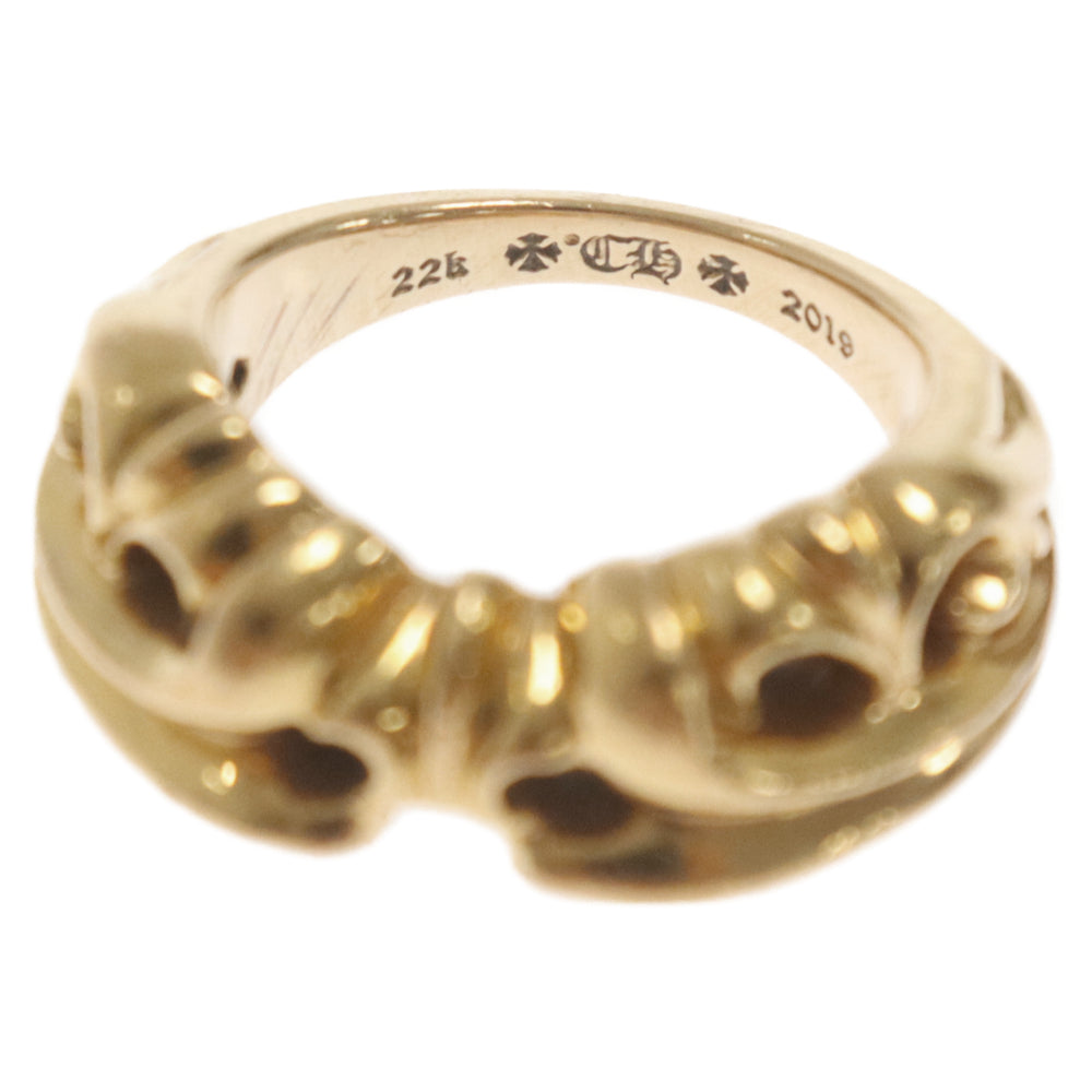 CHROME HEARTS(クロムハーツ) 22k HALF KT K&T ハーフ ゴールドリング ゴールド 9号