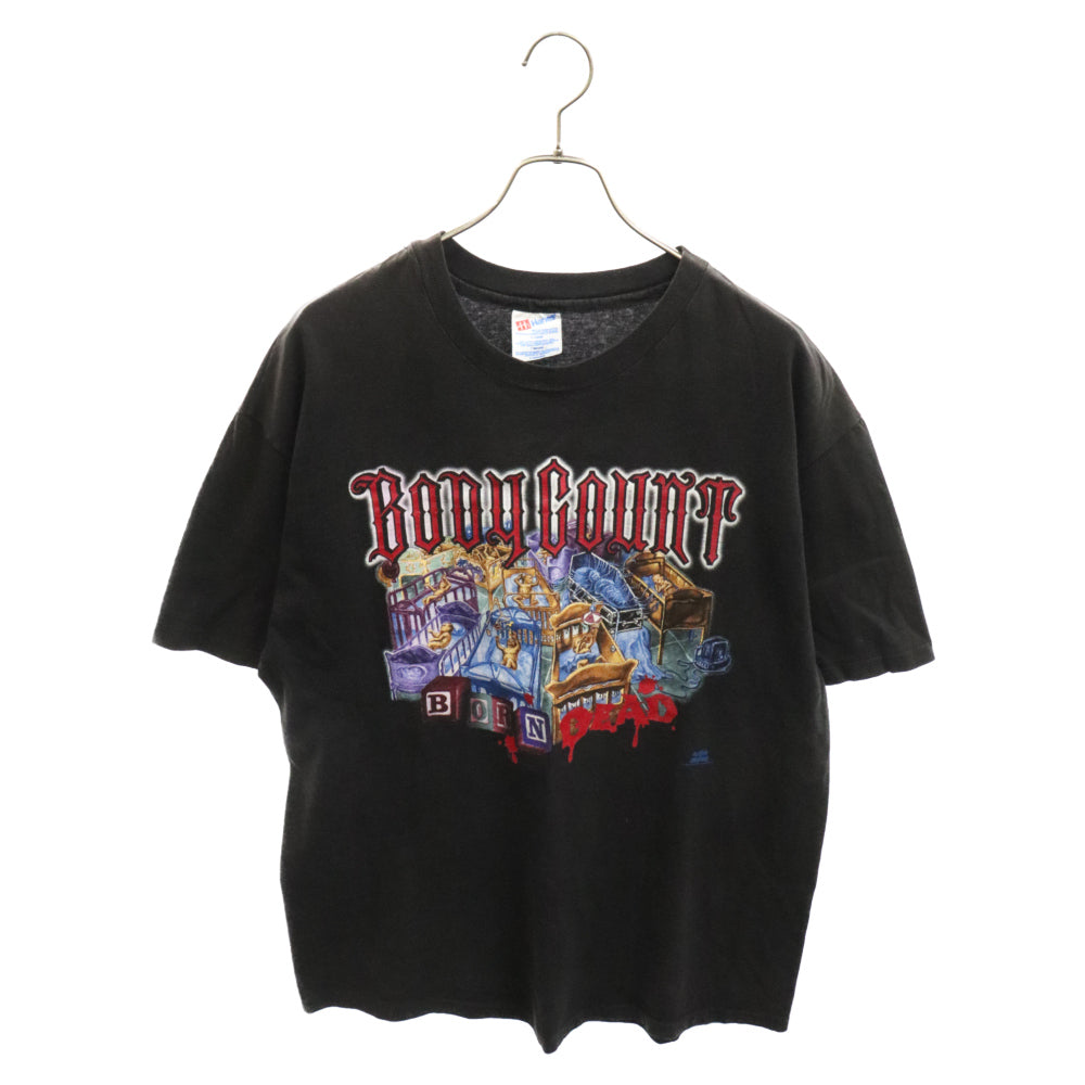 VINTAGE(ヴィンテージ) 90s 1994 Body Count Ice TRrhyme Syndicate TEE ボディカウント フロントプリント半袖Tシャツ カットソー ブラック ヴィンテージ