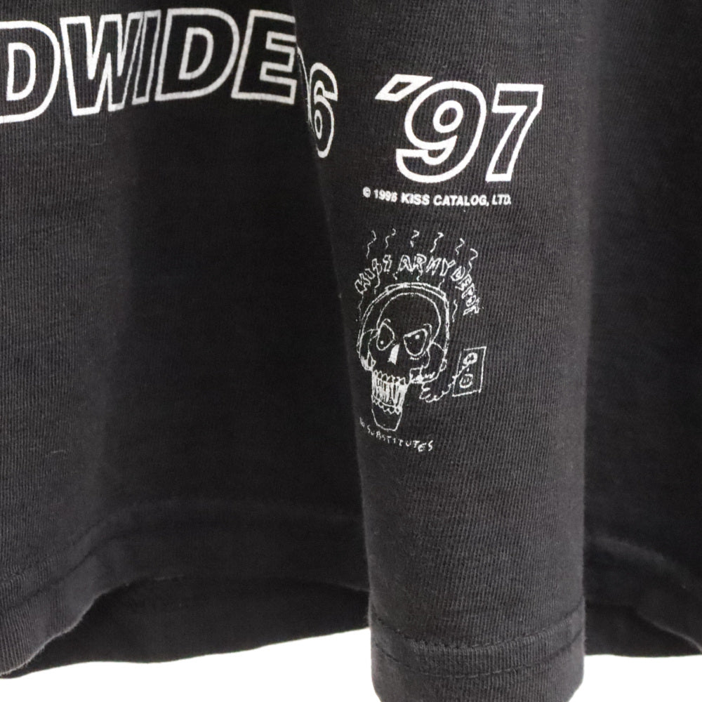 VINTAGE(ヴィンテージ) 90s KISS ALIVE WORLDWIDE TOUR 1996 TEE キッス 両面プリント半袖Tシャツ カットソー ブラック ヴィンテージ