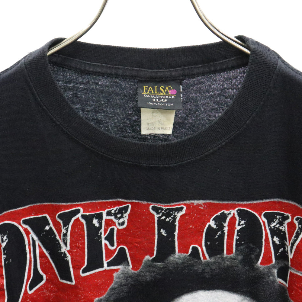 VINTAGE(ヴィンテージ) Bob Marley One Love TEE ボブマーリー フロントプリント半袖Tシャツ カットソー ブラック