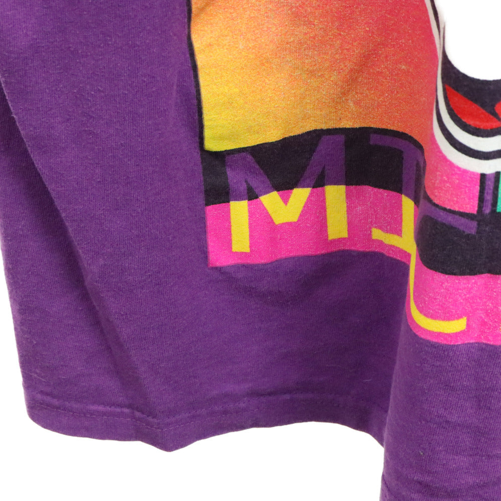 VINTAGE(ヴィンテージ) 90s Mickey TEE フロントミッキープリント半袖Tシャツ カットソー パープル