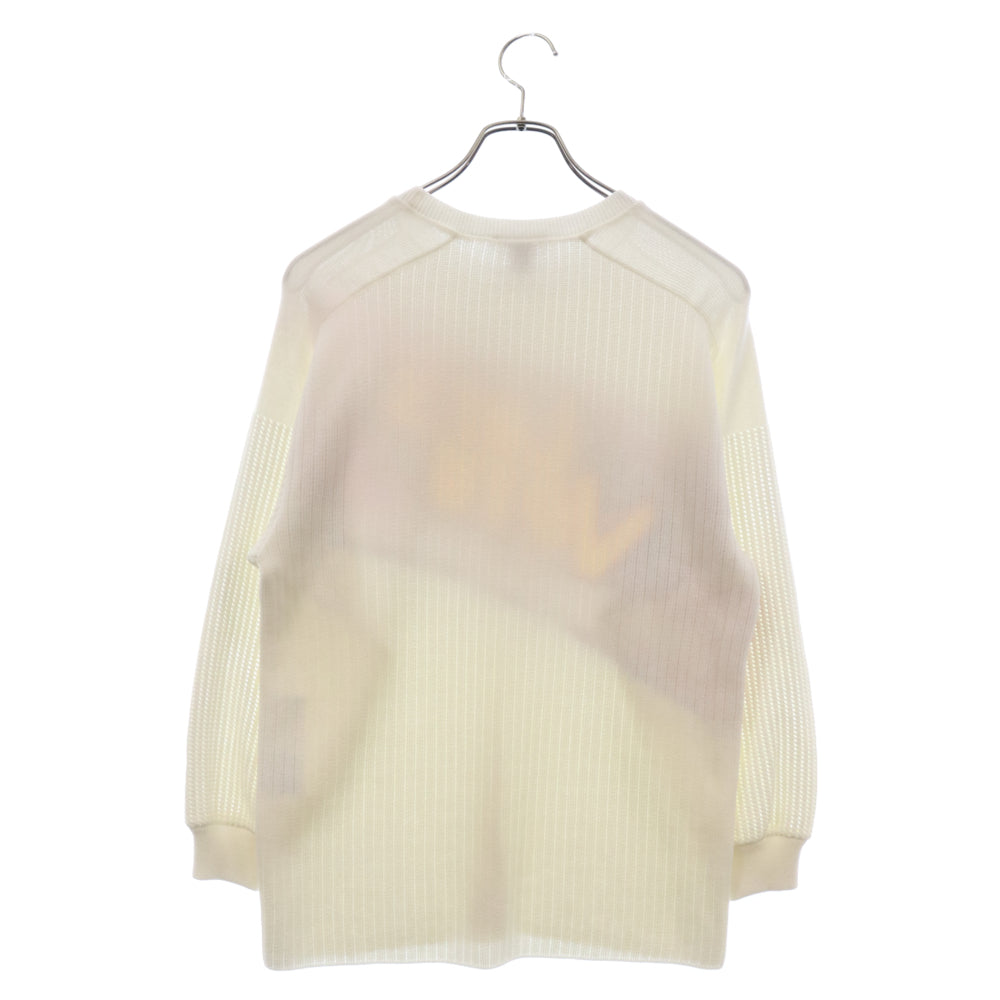 LOUIS VUITTON(ルイヴィトン) 21SS RW211B ER5 FKKL65 ロントプリント レトロスローガン オーバーサイズニット セーター ホワイト レディース