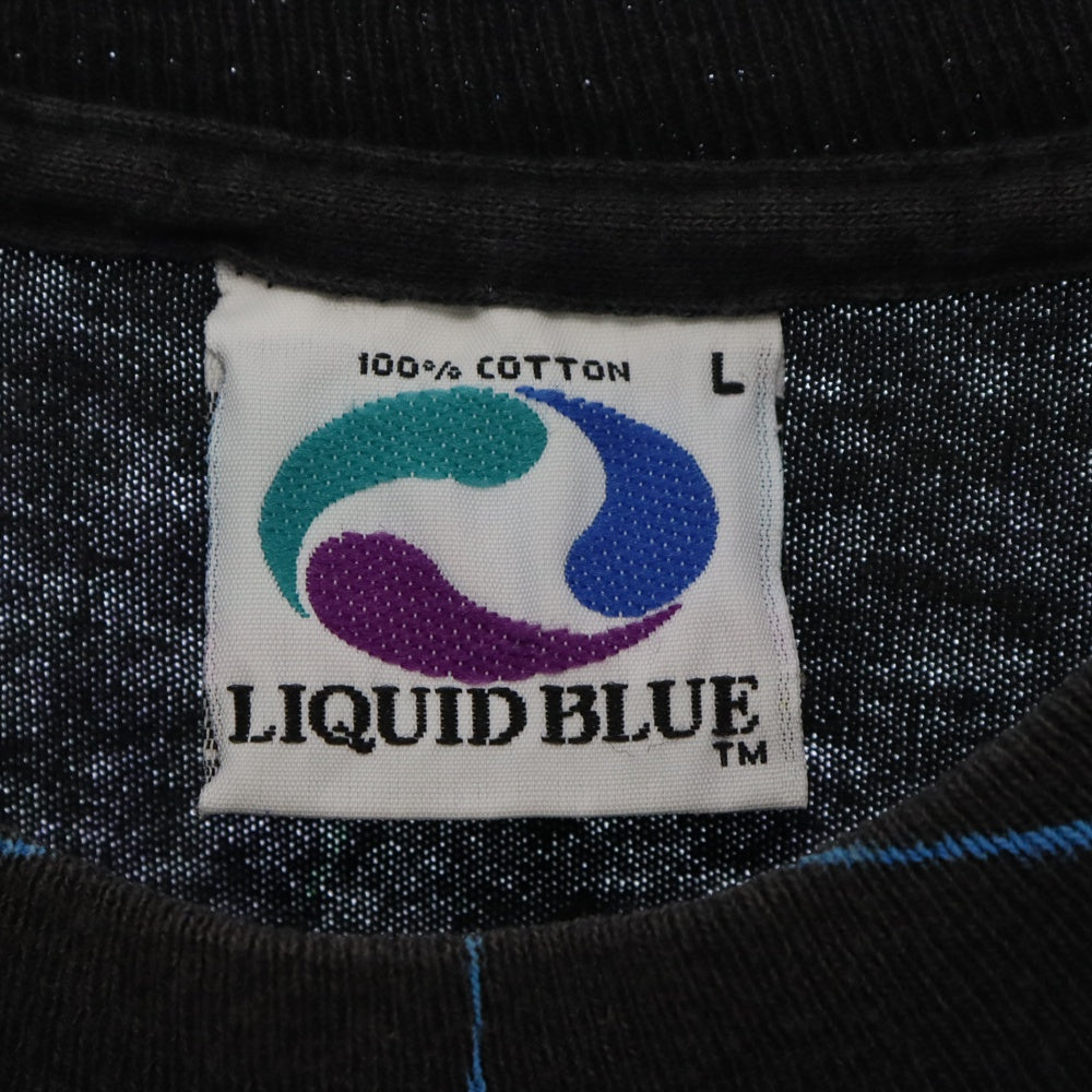 VINTAGE(ヴィンテージ) 90s LIQUID BLUE TEE リキッドブルー 天体観測 両面プリント半袖Tシャツ カットソー ブラック ヴィンテージ