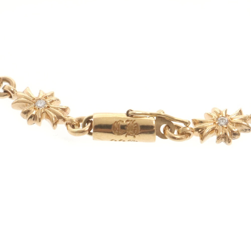 CHROME HEARTS(クロムハーツ) 22K TNY E CH PLS P D 12LINK タイニーECHプラス PAVEダイヤ ゴールドブレスレット