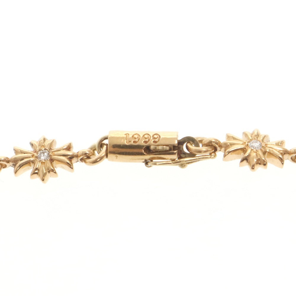 CHROME HEARTS(クロムハーツ) 22K TNY E CH PLS P D 12LINK タイニーECHプラス PAVEダイヤ ゴールドブレスレット