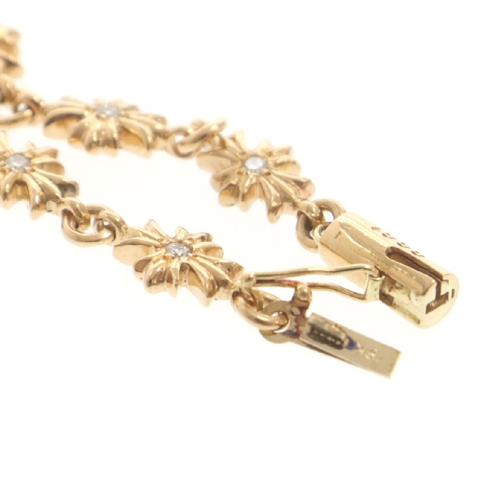 CHROME HEARTS(クロムハーツ) 22K TNY E CH PLS P D 12LINK タイニーECHプラス PAVEダイヤ ゴールドブレスレット