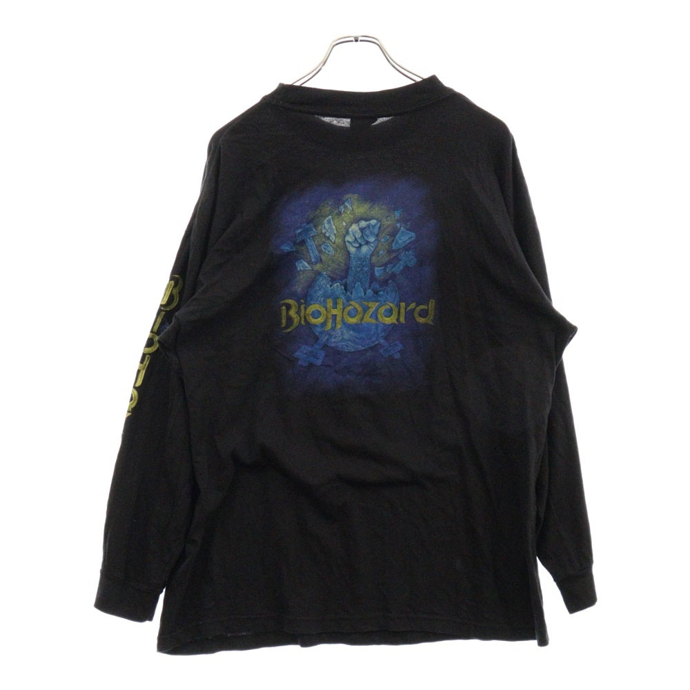 VINTAGE(ヴィンテージ) 00s BIOHAZARD L/S tee バイオハザード ロングスリーブ 長袖 カットソー ブラック
