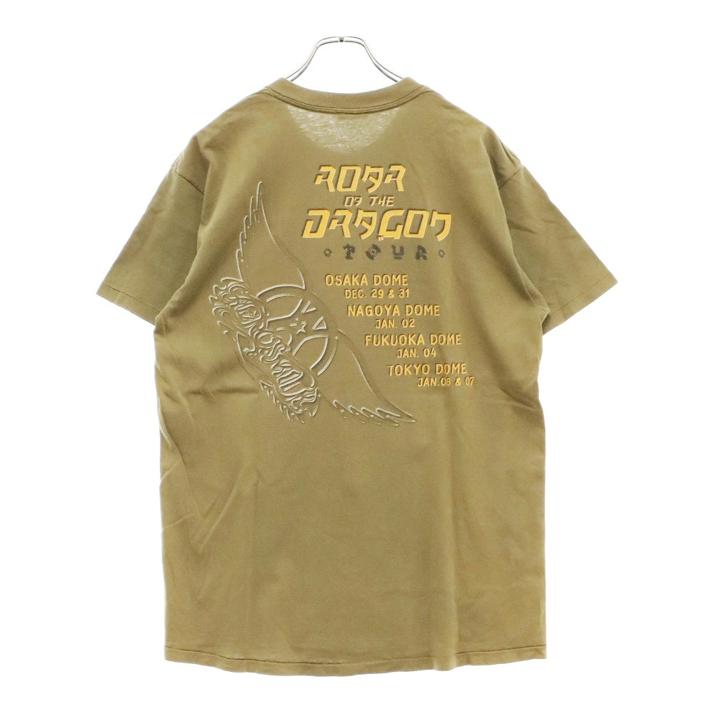 VINTAGE(ヴィンテージ) 90s AEROSMITH NOTHING CAN STOP THIS ROCK WORLD TOUR TEE エアロスミス 両面プリント半袖Tシャツ カットソー カーキ