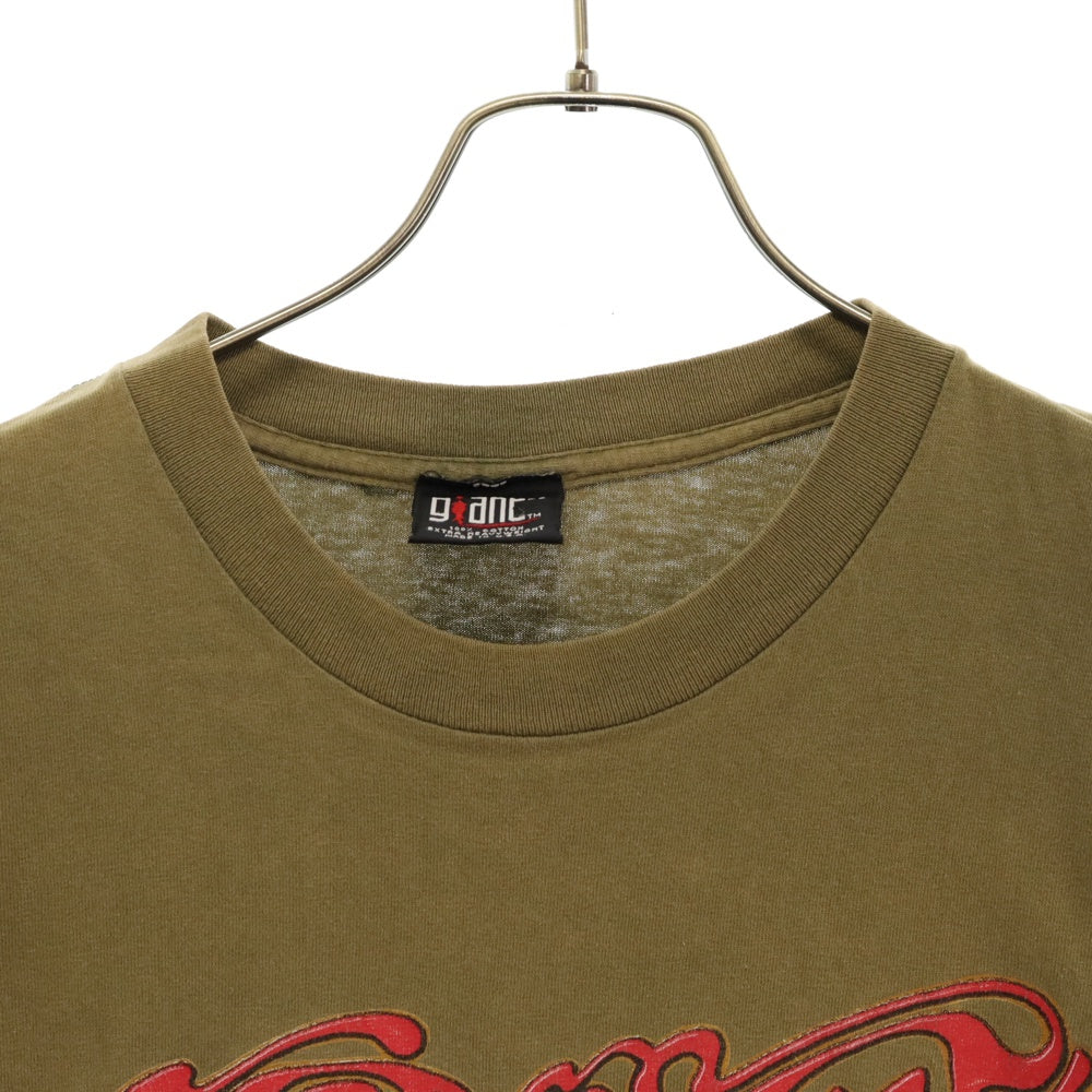 VINTAGE(ヴィンテージ) 90s AEROSMITH NOTHING CAN STOP THIS ROCK WORLD TOUR TEE エアロスミス 両面プリント半袖Tシャツ カットソー カーキ