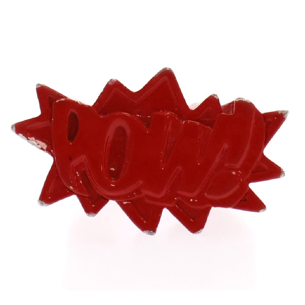 AMBUSH(アンブッシュ) POW! RING ロゴリング 指輪 レッド