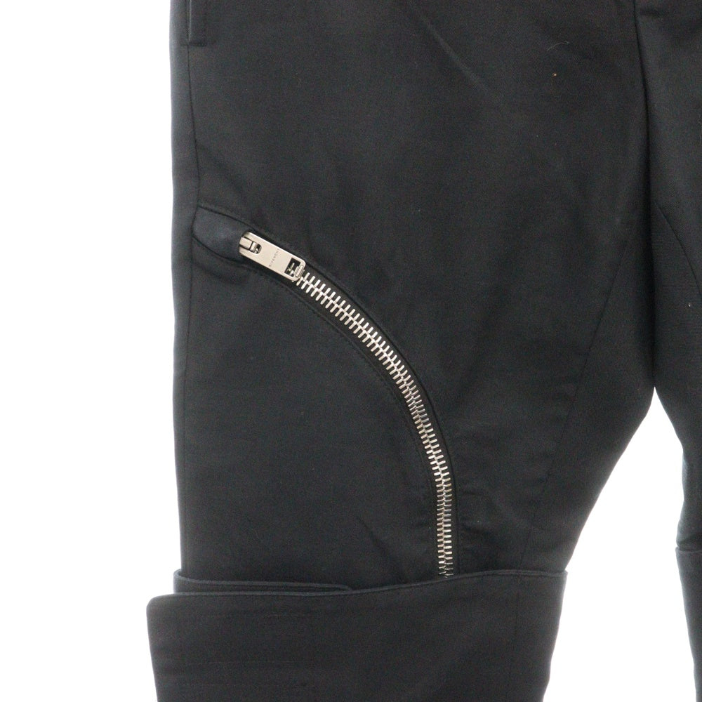 GIVENCHY(ジバンシィ) 23SS Overlayer Trousers BM50T813N8 レイヤーエフェクト ギャバジン パンツ ブラック