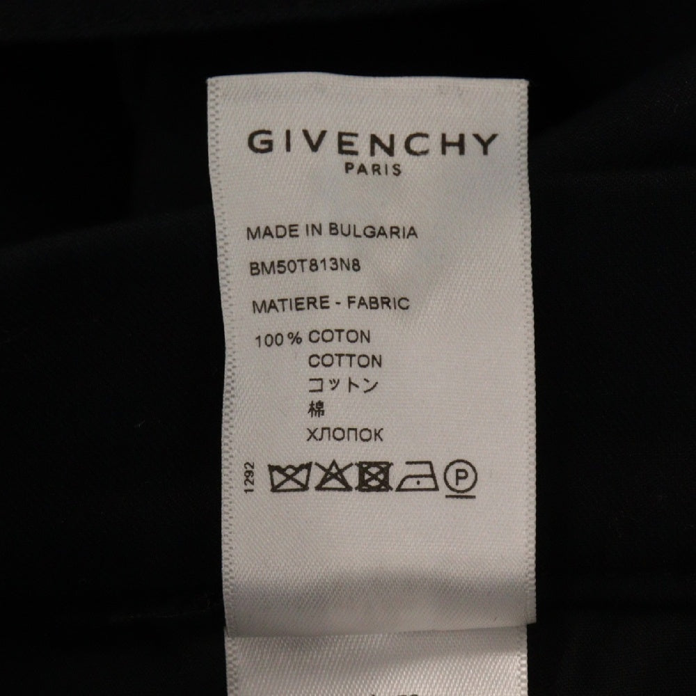 GIVENCHY(ジバンシィ) 23SS Overlayer Trousers BM50T813N8 レイヤーエフェクト ギャバジン パンツ ブラック