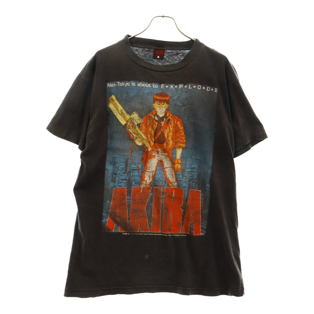 VINTAGE(ヴィンテージ) 90s AKIRA 1988 KANEDA EXPLODE TEE FASHION VICTIM アキラ ファッションヴィクティム アニメ 両面プリント半袖Tシャツ ブラック
