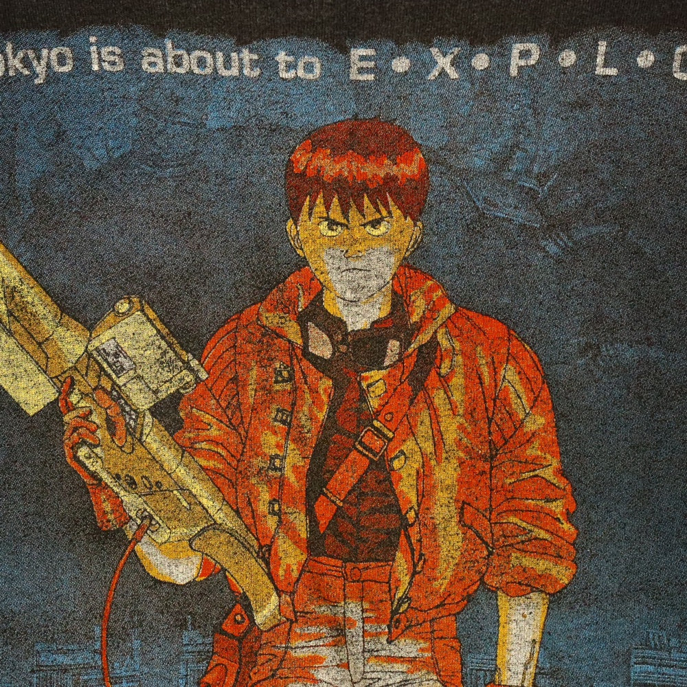 VINTAGE(ヴィンテージ) 90s AKIRA 1988 KANEDA EXPLODE TEE FASHION VICTIM アキラ ファッションヴィクティム アニメ 両面プリント半袖Tシャツ ブラック