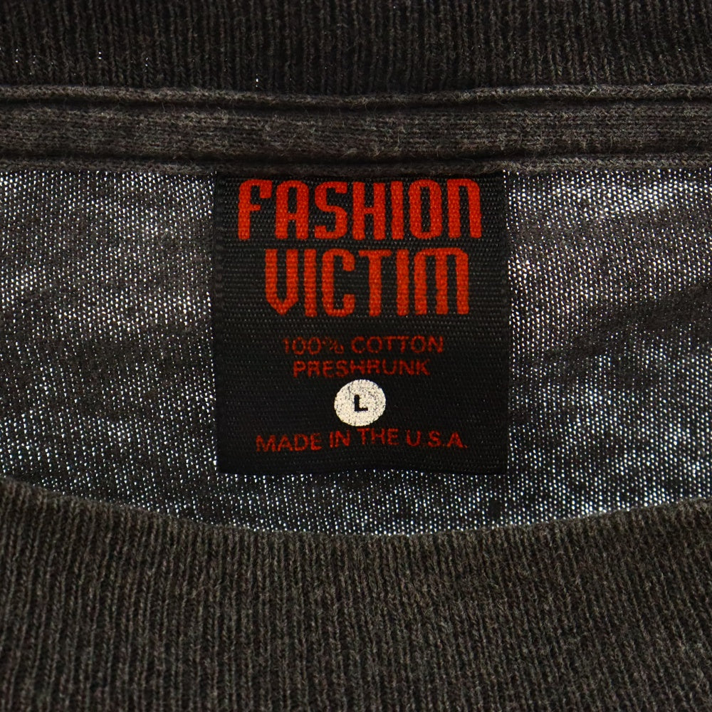 VINTAGE(ヴィンテージ) 90s AKIRA 1988 KANEDA EXPLODE TEE FASHION VICTIM アキラ ファッションヴィクティム アニメ 両面プリント半袖Tシャツ ブラック