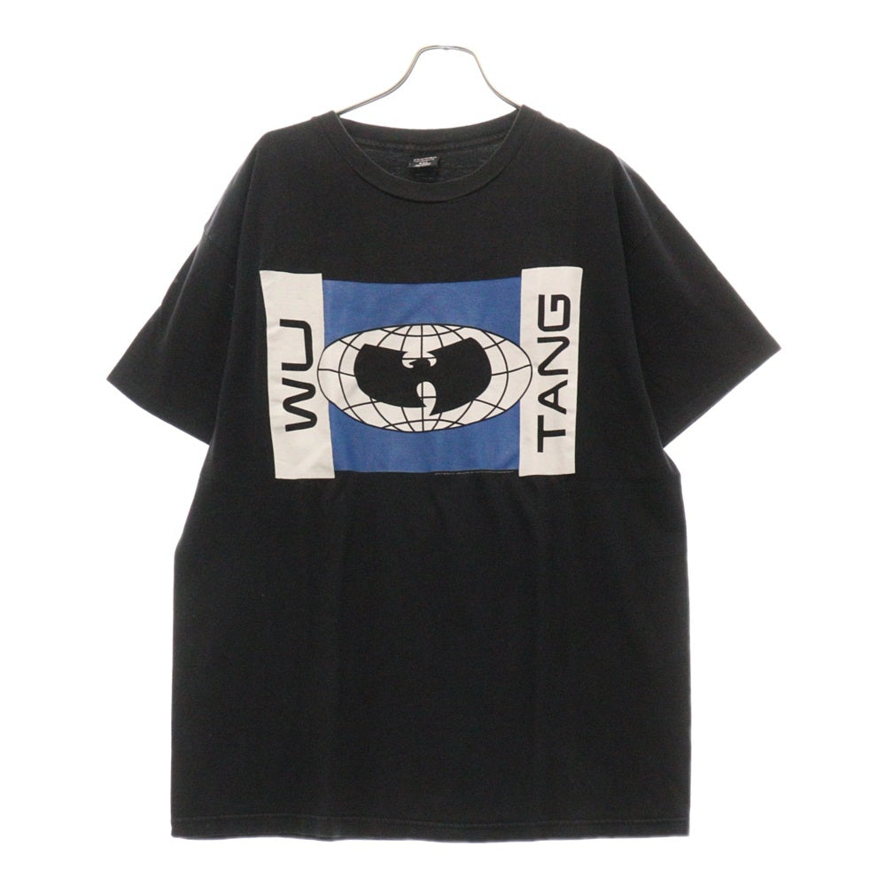 VINTAGE(ヴィンテージ) 90s WU-TANG CLAN 1997 BLUE LOGO TEE ウータン フロントプリント Tシャツ 半袖 カットソー ブラック