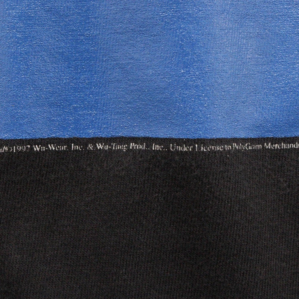 VINTAGE(ヴィンテージ) 90s WU-TANG CLAN 1997 BLUE LOGO TEE ウータン フロントプリント Tシャツ 半袖 カットソー ブラック