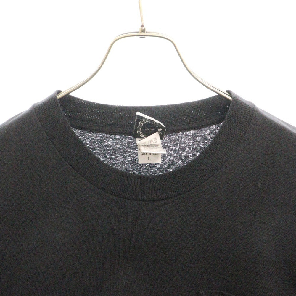 CHROME HEARTS(クロムハーツ) OLD ポケットホースシュー バックスクロールラベル半袖Tシャツ カットソー ブラック オールド