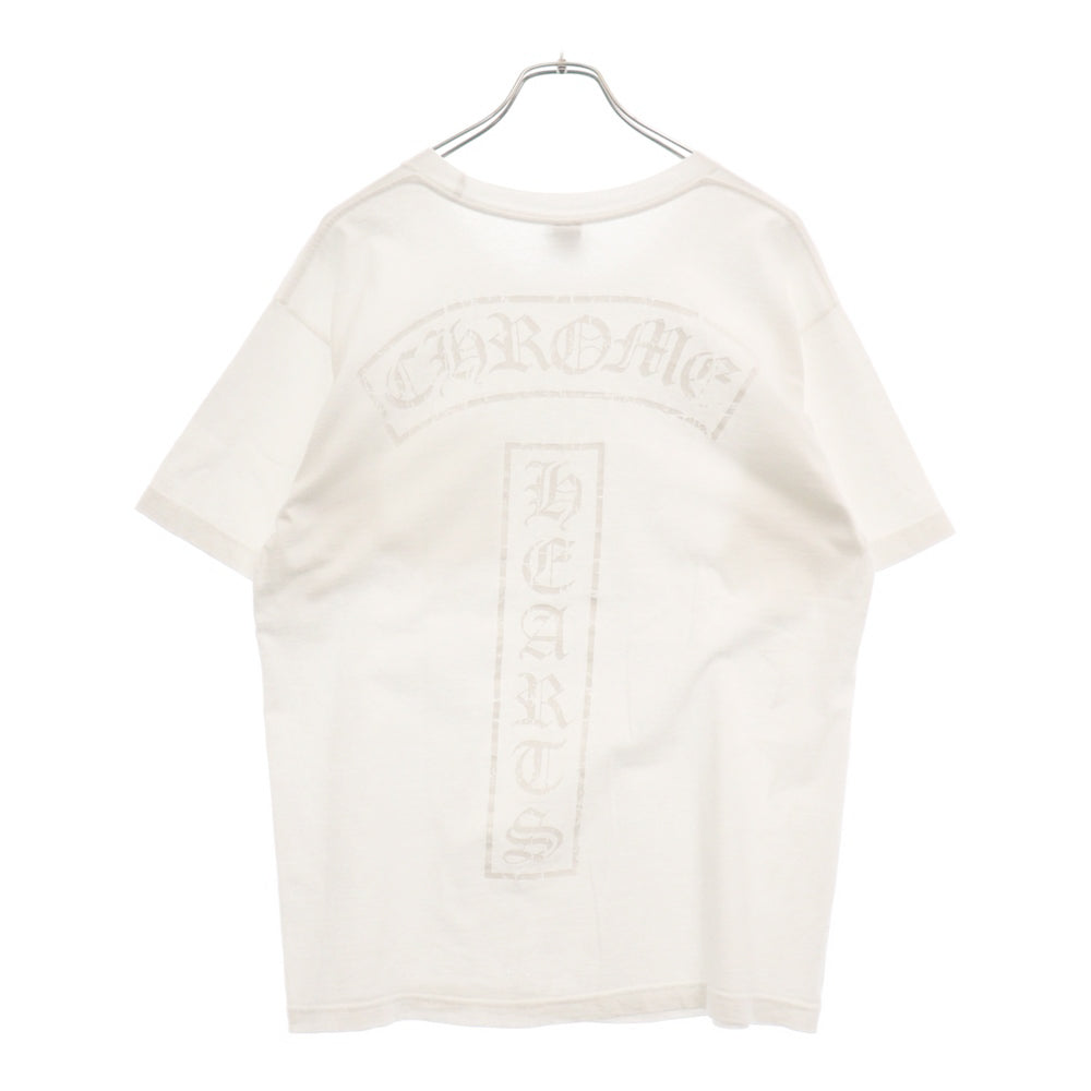 CHROME HEARTS(クロムハーツ) OLD 胸ポケット バックCHロゴ プリント半袖Tシャツ カットソー ホワイト