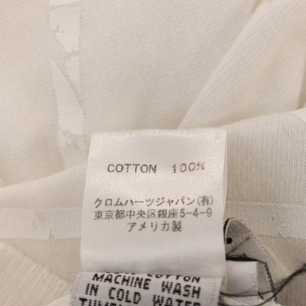CHROME HEARTS(クロムハーツ) OLD 胸ポケット バックCHロゴ プリント半袖Tシャツ カットソー ホワイト