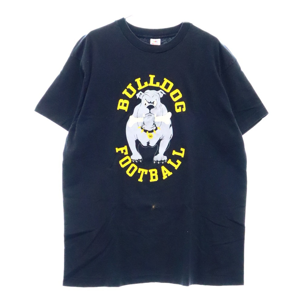 VINTAGE(ヴィンテージ) 90s BULL DOG FOOT BALL TEE ブルドッグ フットボール Tシャツ 半袖 カットソー ブラック