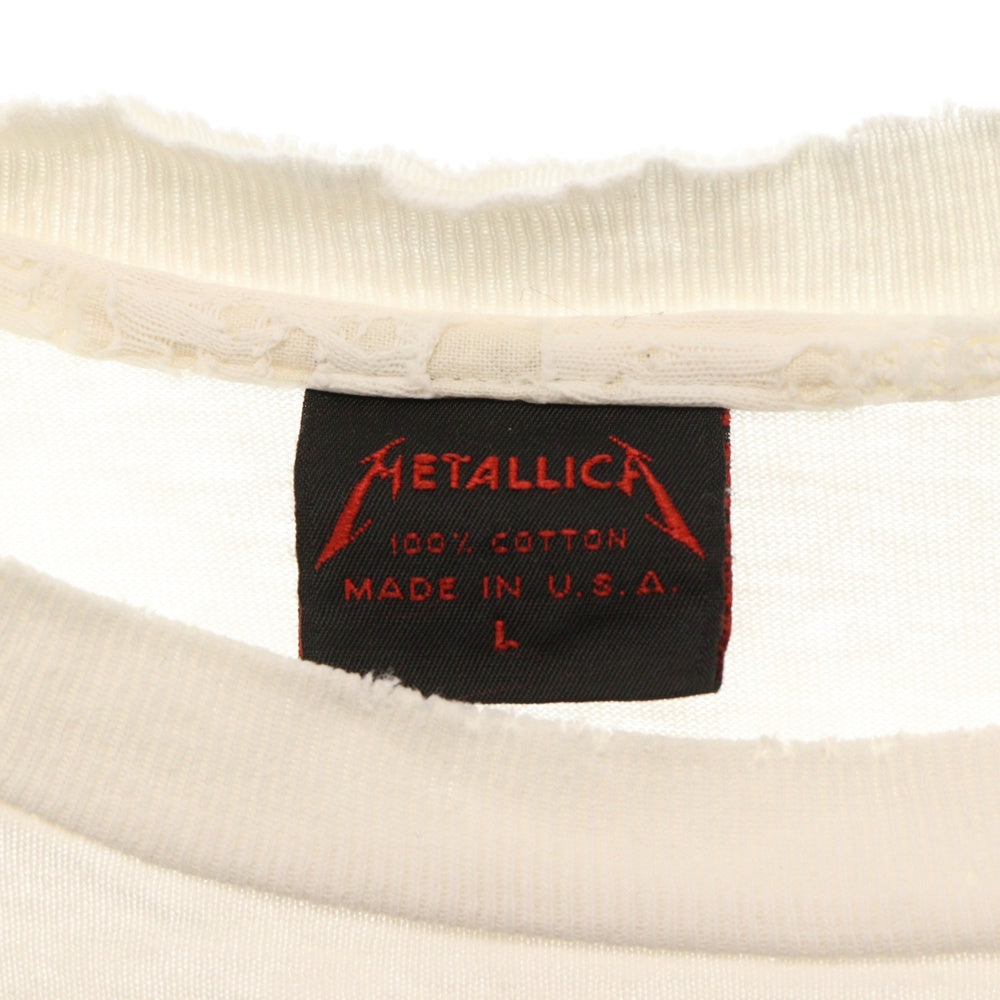 VINTAGE(ヴィンテージ) 80s METALLICA 1988 AND JUSTECE FORALL TEE メタリカ 両面プリント Tシャツ 半袖 カットソー ホワイト