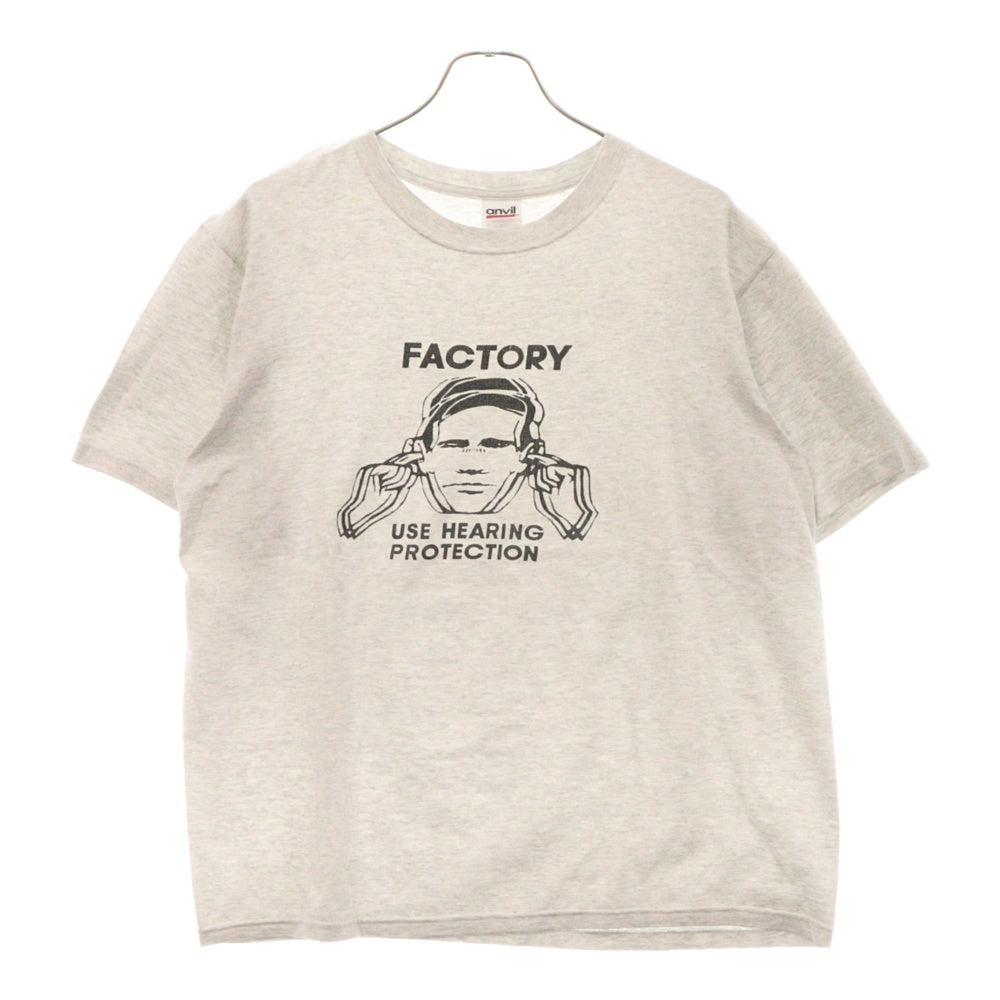 VINTAGE(ヴィンテージ) 00s Factory Peter Saville TEE ピーターサヴィル フロントプリント半袖Tシャツ カットソー グレー