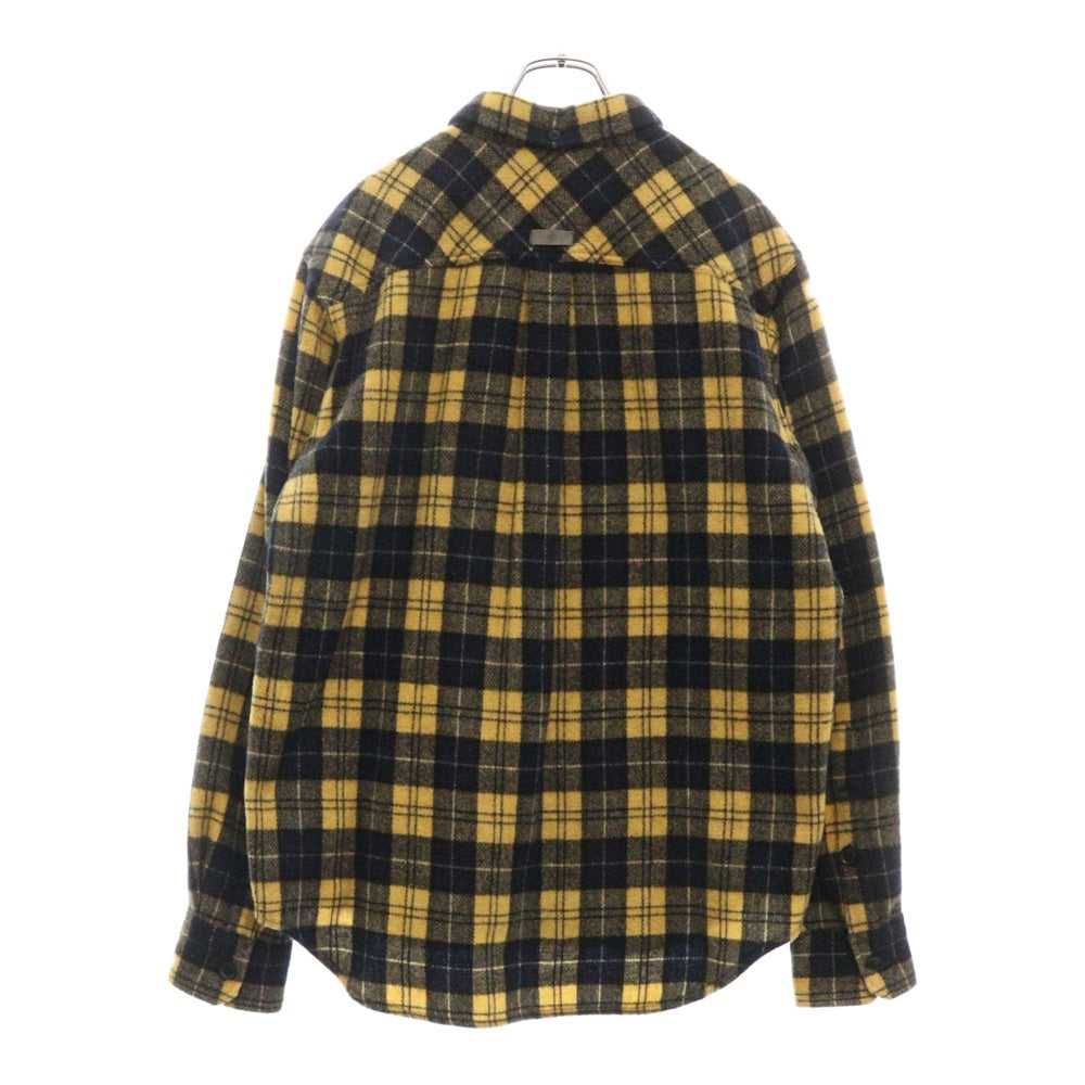 STUSSY(ステューシー) FLANNEL CHECK BD ネルチェック シャツ ブルゾン イエロー