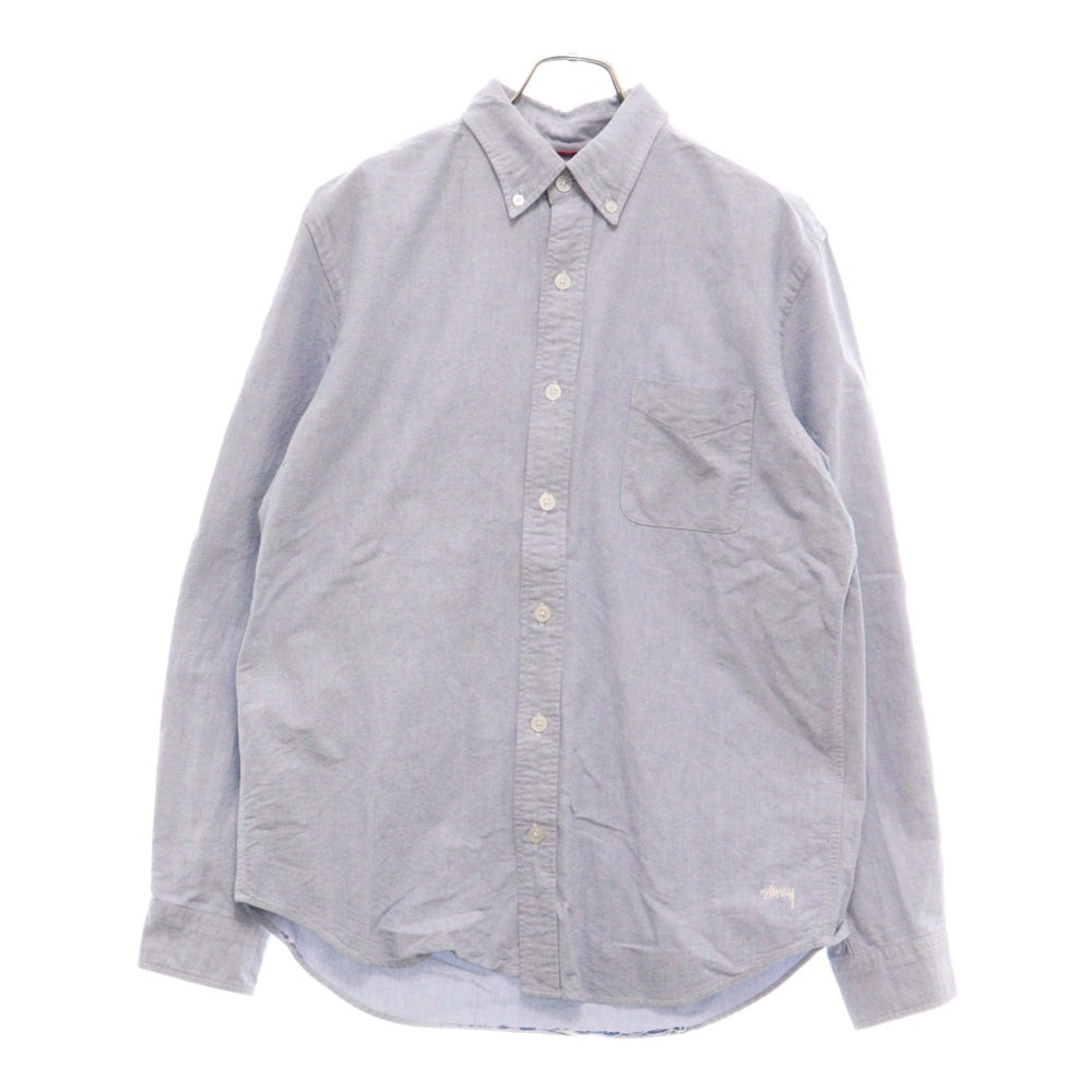 STUSSY(ステューシー) 00s ボタンダウン オックスフォード長袖シャツ サックスブルー