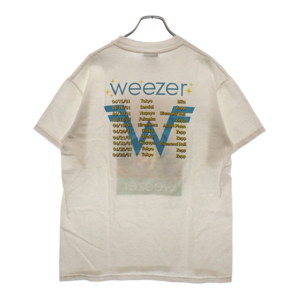 VINTAGE(ヴィンテージ) 00s Weezer 2004s JAPAN TOUR TEE ウィーザー バンド 両面プリント半袖Tシャツ カットソー ホワイト
