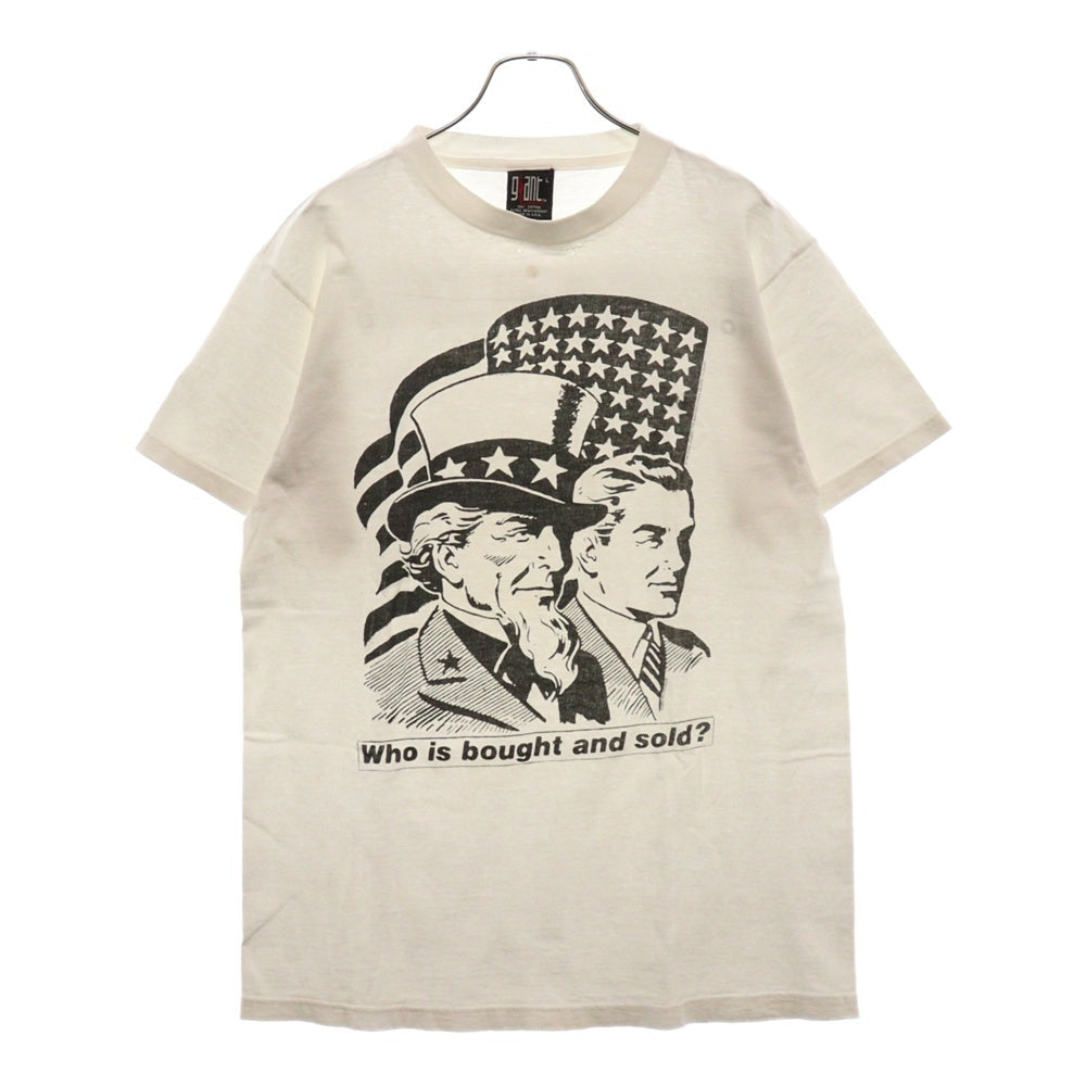 VINTAGE(ヴィンテージ) 90s レイジ・アゲインスト・ザ・マシーン BARBARA KRUGER Who is bought and sold? TEE 両面プリント半袖Tシャツ ホワイト