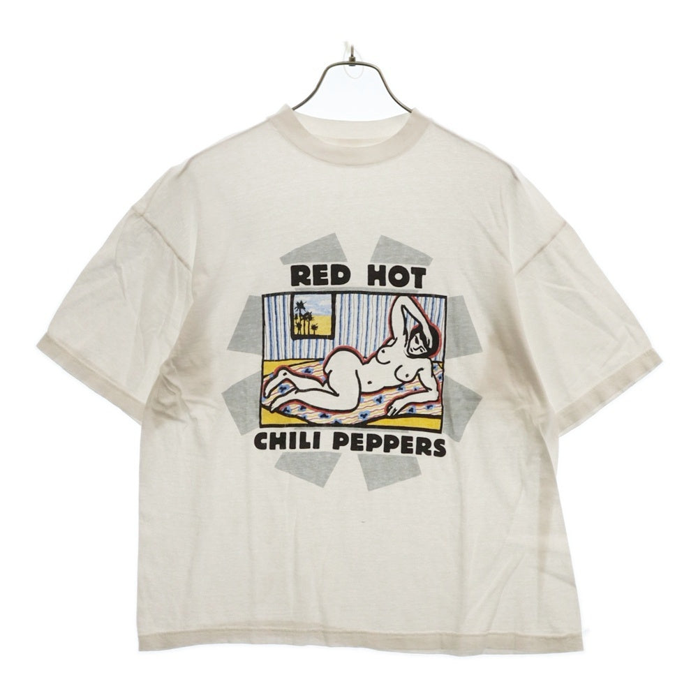 VINTAGE(ヴィンテージ) 90s RED HOT CHILI PEPPERS Mother's Milk EURO レッドホットチリペッパーズ ユーロ 両面プリント半袖Tシャツ カットソー ホワイト