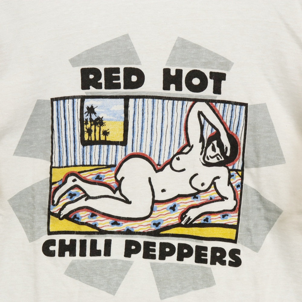 VINTAGE(ヴィンテージ) 90s RED HOT CHILI PEPPERS Mother's Milk EURO レッドホットチリペッパーズ ユーロ 両面プリント半袖Tシャツ カットソー ホワイト