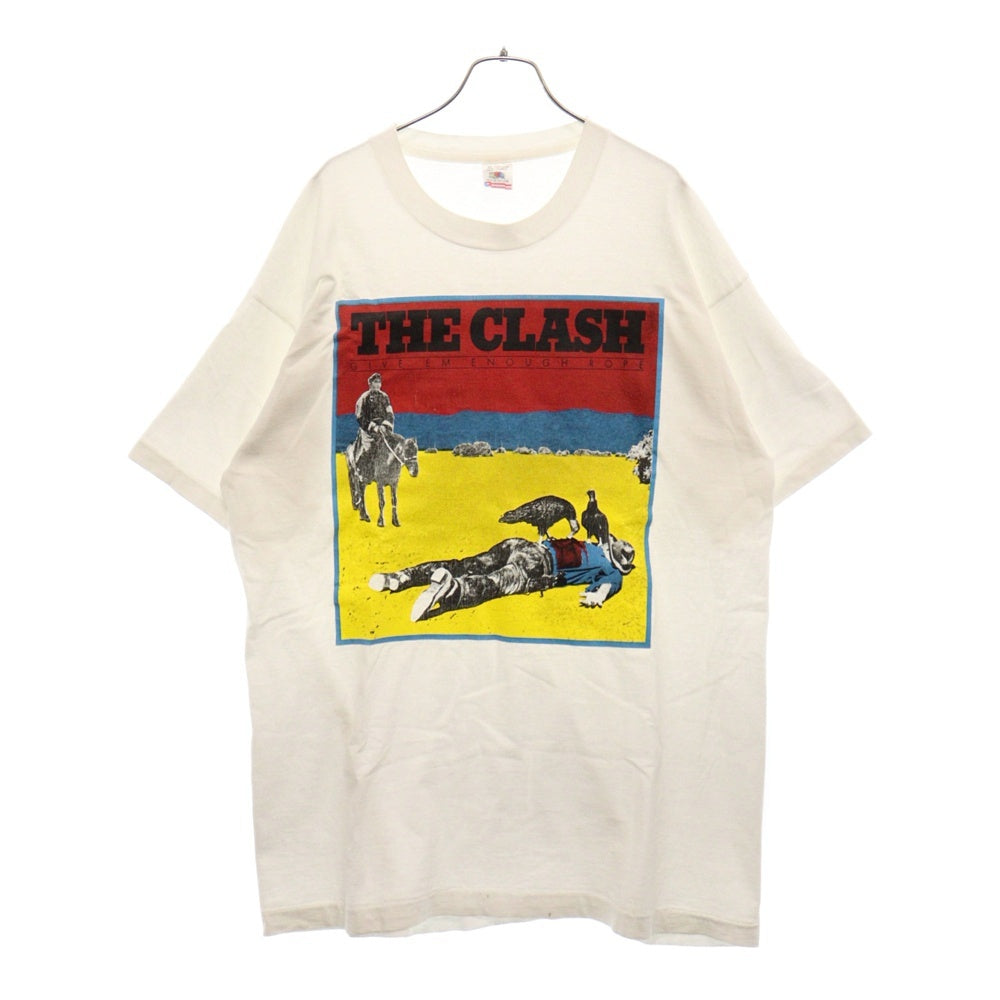 VINTAGE(ヴィンテージ) 80-90s THE CLASH Give Em Enough Rope TEE ザ・クラッシュ フロントプリント半袖Tシャツ カットソー ホワイト