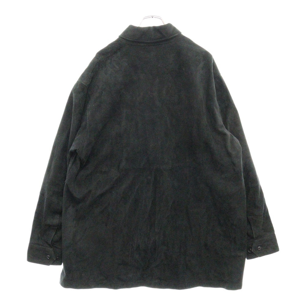 CCU(シーシーユー) WILLIAM OPEN COLLAR SHIRT JACKET ウィリアム オープンカラー スウェード シャツジャケット SH-36-SUEDE ブラック