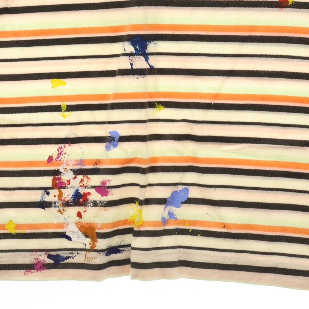 GALLERY DEPT.(ギャラリーデプト) NELSON STRIPED TEE ネルソン ストライプ ペイント加工 Tシャツ 半袖 カットソー マルチカラー
