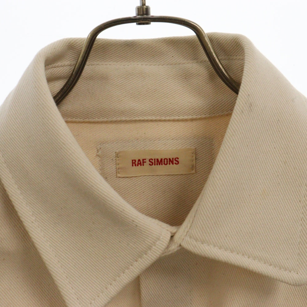 RAF SIMONS(ラフシモンズ) 20SS BIG FIT DENIM SHIRT 201-248 ビッグシルエット デニムシャツジャケット アイボリー