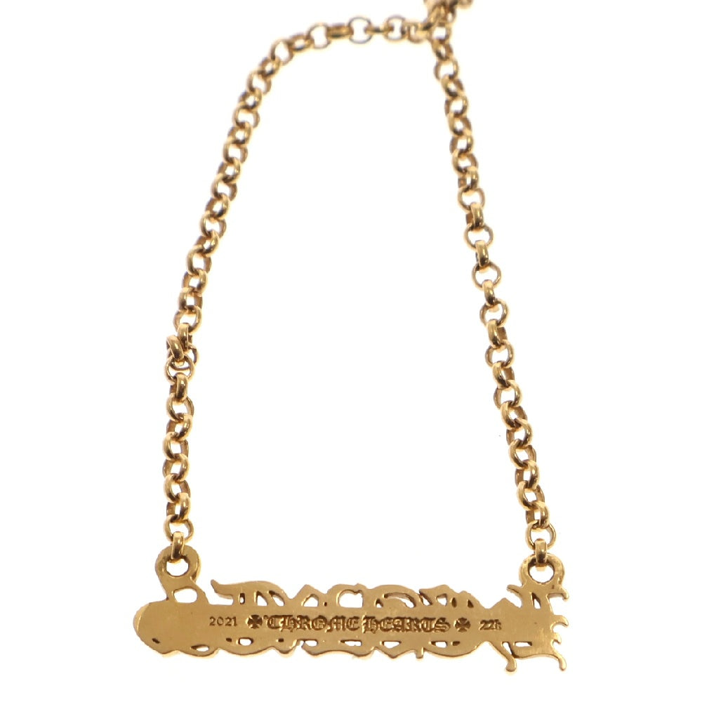 CHROME HEARTS(クロムハーツ) 22K ロールチェーン HEARTSロゴレター ネックレス ゴールド 18inch