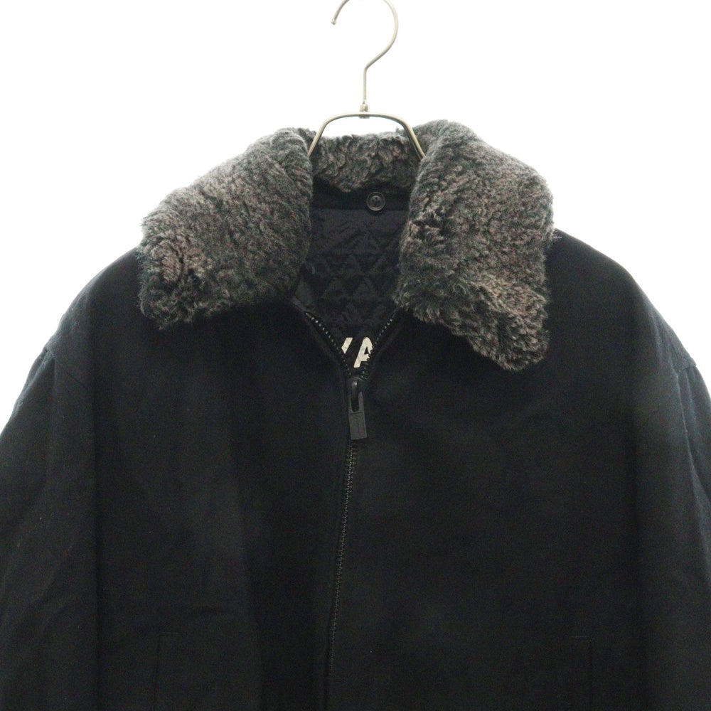 Yohji Yamamoto POUR HOMME(ヨウジヤマモト プールオム) 22AW 6・1 THE MEN HE-Y21-541 復刻 ウールスタッフブルゾン ジャケット ブラック