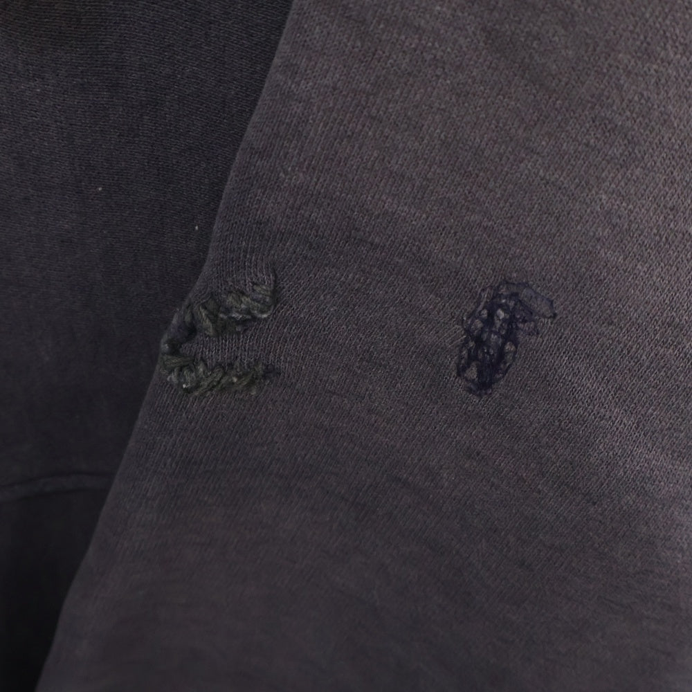 CHAMPION(チャンピオン) 60-70s REVERSE WEAVE PULLOVER PARKER リバースウィーブ タタキ タグ ナス紺 フーディー フロント 3段 ラバー プリント パーカー パープル