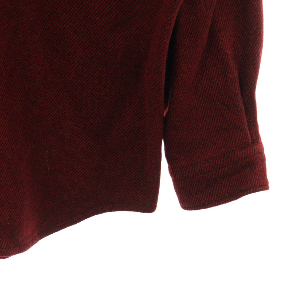 WOOLRICH(ウールリッチ) 90s VINTAGE ウールツイル ダブル ポケット 長袖 シャツ MADE IN USA レッド