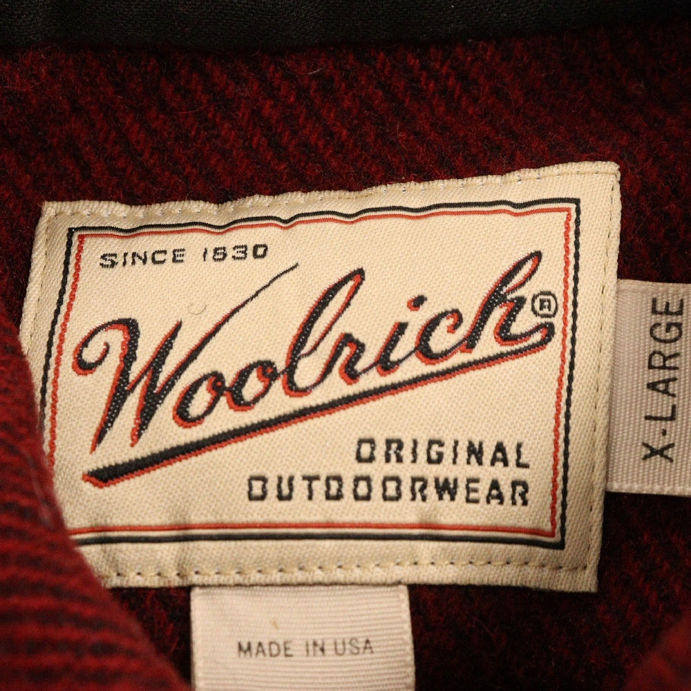 WOOLRICH(ウールリッチ) 90s VINTAGE ウールツイル ダブル ポケット 長袖 シャツ MADE IN USA レッド