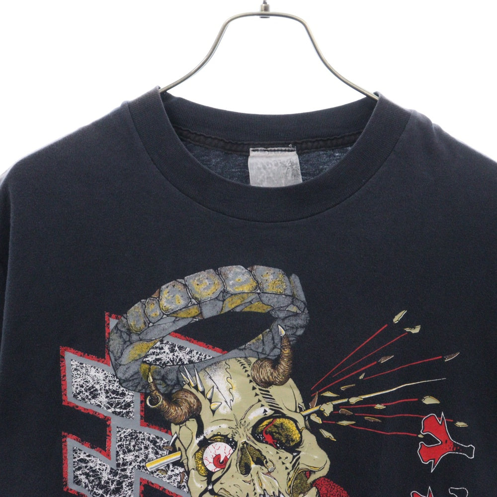 VINTAGE(ヴィンテージ) 90s KISS UNHOLY TEE フロント プリント Tシャツ 半袖 カットソー ブラック