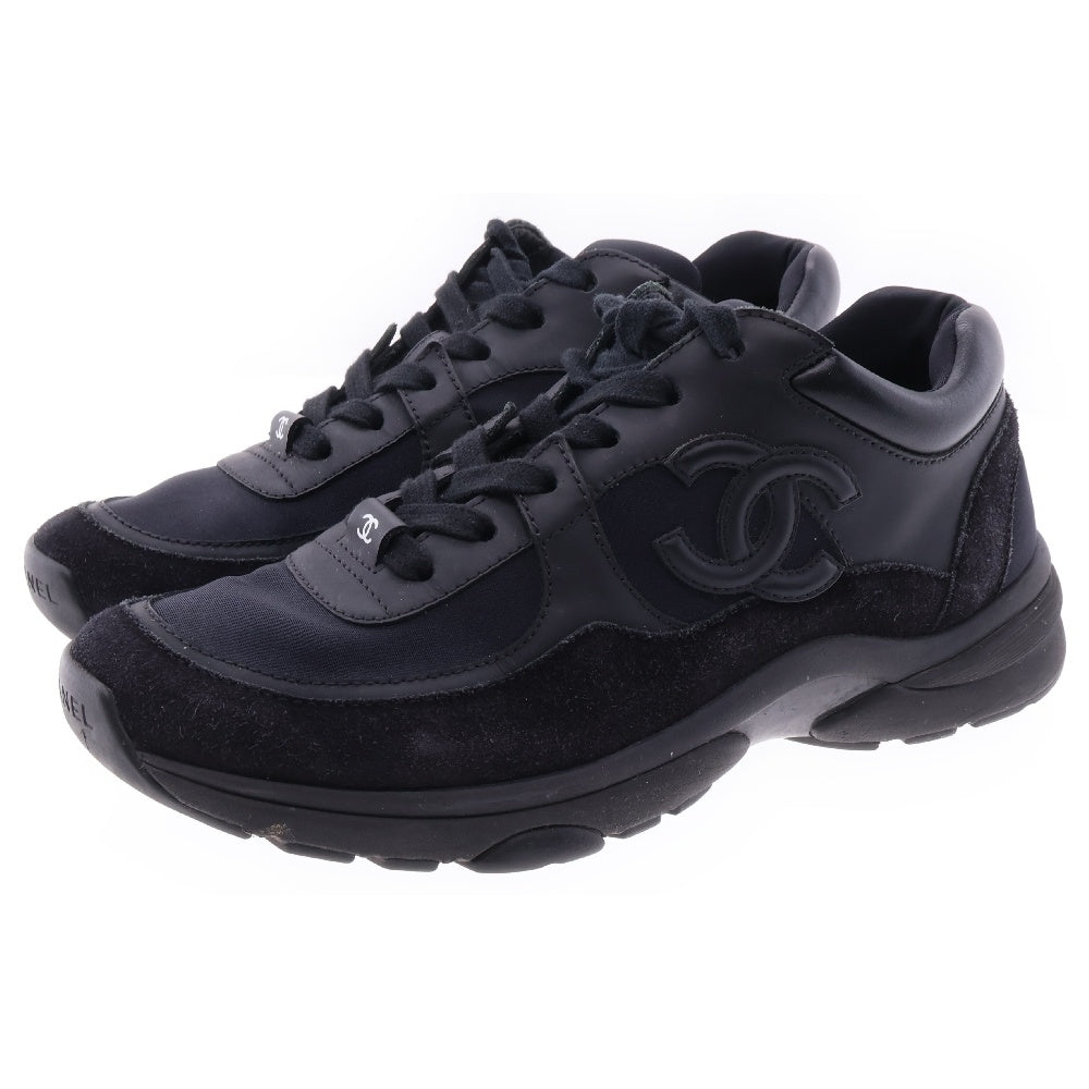 CHANEL(シャネル) coco mark Sneakers ココマーク ローカットスニーカー スエード ブラック G33745